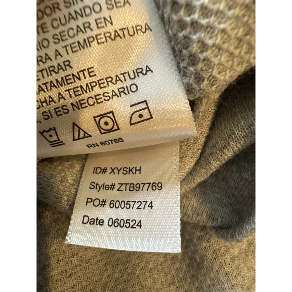NWT Tommy Bahama Island Sleepwear Long Sleeve Men's Medium Beige Waffle Knit